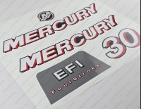 Mercury 30HP Four Stroke EFI 2006-2012 Set Outboard Decal Kit